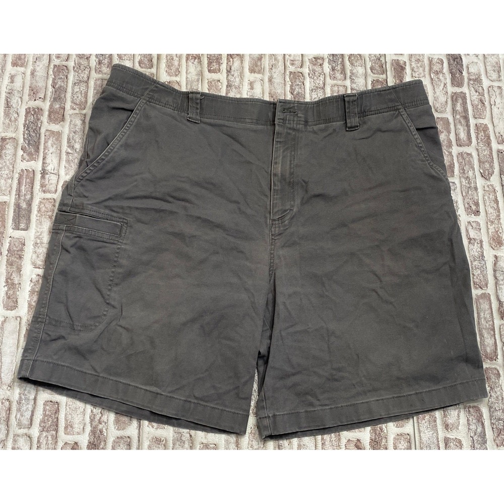 L.L. Bean Shorts Natural Fit Pathfinder Stretch Men's Gray 42 Canvas Work Hiking